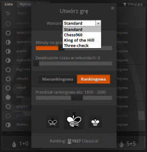 Warianty szachów na Lichess
